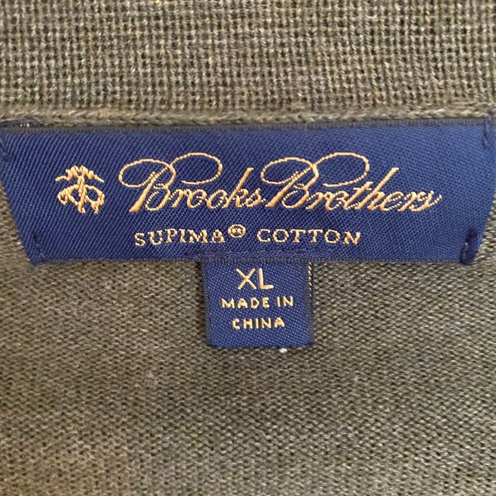 Brooks Brothers Cotton Green Sweater Cardigan - Picture 4 of 6